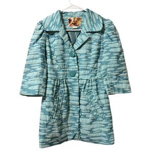 Mac & Jac Women Size Small Button Down 3/4 Sleeve Jacket Shirt Career Office